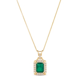 Le Vian Emerald Necklace 1/3 ct tw Diamonds 14K Honey Gold