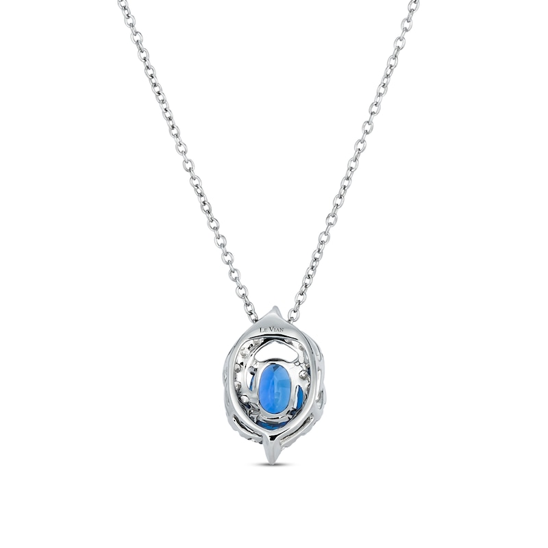 Le Vian Ceylon Sapphire Necklace 1/4 ct tw Diamonds 14K Vanilla Gold ...