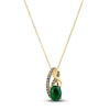 Thumbnail Image 0 of Le Vian Natural Emerald Necklace 1/8 ct tw Diamonds 14K Honey Gold