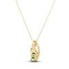 Thumbnail Image 2 of Le Vian Natural Emerald Necklace 1/8 ct tw Diamonds 14K Honey Gold