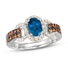 Thumbnail Image 1 of Le Vian Natural Blue Sapphire Ring 1/2 ct tw Diamonds 14K Vanilla Gold