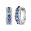 Thumbnail Image 0 of Le Vian Natural Blue Sapphire Hoop Earrings 3/8 ct tw Diamonds 14K Vanilla Gold