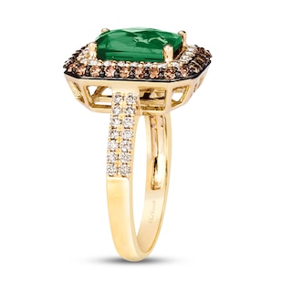 Le Vian Natural Emerald Ring 7/8 ct tw Diamonds 14K Honey Gold | Jared