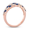 Thumbnail Image 2 of Le Vian Natural Blue Sapphire Ring 1/2 ct tw Diamonds 14K Strawberry Gold
