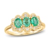 Thumbnail Image 1 of Le Vian Natural Emerald Ring 1/6 ct tw Diamonds 14K Honey Gold