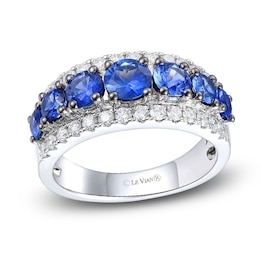 Le Vian Natural Sapphire Ring 1/2 ct tw Diamonds Platinum