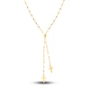 Thumbnail Image 1 of Double Cross Lariat Necklace 14K Yellow Gold 16&quot;