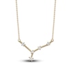 Thumbnail Image 1 of Diamond Cancer Constellation Pendant Necklace 1/6 ct tw Round 14K Yellow Gold