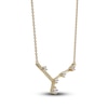 Thumbnail Image 2 of Diamond Cancer Constellation Pendant Necklace 1/6 ct tw Round 14K Yellow Gold