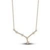 Thumbnail Image 3 of Diamond Cancer Constellation Pendant Necklace 1/6 ct tw Round 14K Yellow Gold