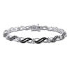 Thumbnail Image 0 of Black Diamond Fashion Bracelet 1/4 ct tw Round Sterling Silver 7"