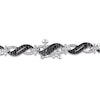 Thumbnail Image 1 of Black Diamond Fashion Bracelet 1/4 ct tw Round Sterling Silver 7"