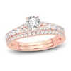 Thumbnail Image 0 of Diamond Bridal Set 1-1/4 ct tw Round 14K Rose Gold