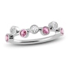 Thumbnail Image 1 of Juliette Maison Natural White Sapphire & Natural Pink Tourmaline Ring 10K White Gold