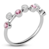 Thumbnail Image 2 of Juliette Maison Natural White Sapphire & Natural Pink Tourmaline Ring 10K White Gold