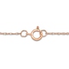 Thumbnail Image 2 of Diamond Leaf Bar Necklace 1/20 ct tw Round 10K Rose Gold 17&quot;