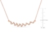 Thumbnail Image 3 of Diamond Leaf Bar Necklace 1/20 ct tw Round 10K Rose Gold 17&quot;