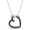 Thumbnail Image 1 of Diamond Heart Necklace 1/20 ct tw Round Sterling Silver 18&quot;