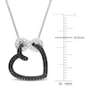 Thumbnail Image 3 of Diamond Heart Necklace 1/20 ct tw Round Sterling Silver 18&quot;