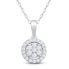 Thumbnail Image 1 of Diamond Pendant Necklace 1/4 ct tw 10K White Gold