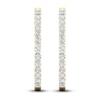 Thumbnail Image 2 of Lab-Created Diamond Hoop Earrings 5 ct tw 14K Yellow Gold