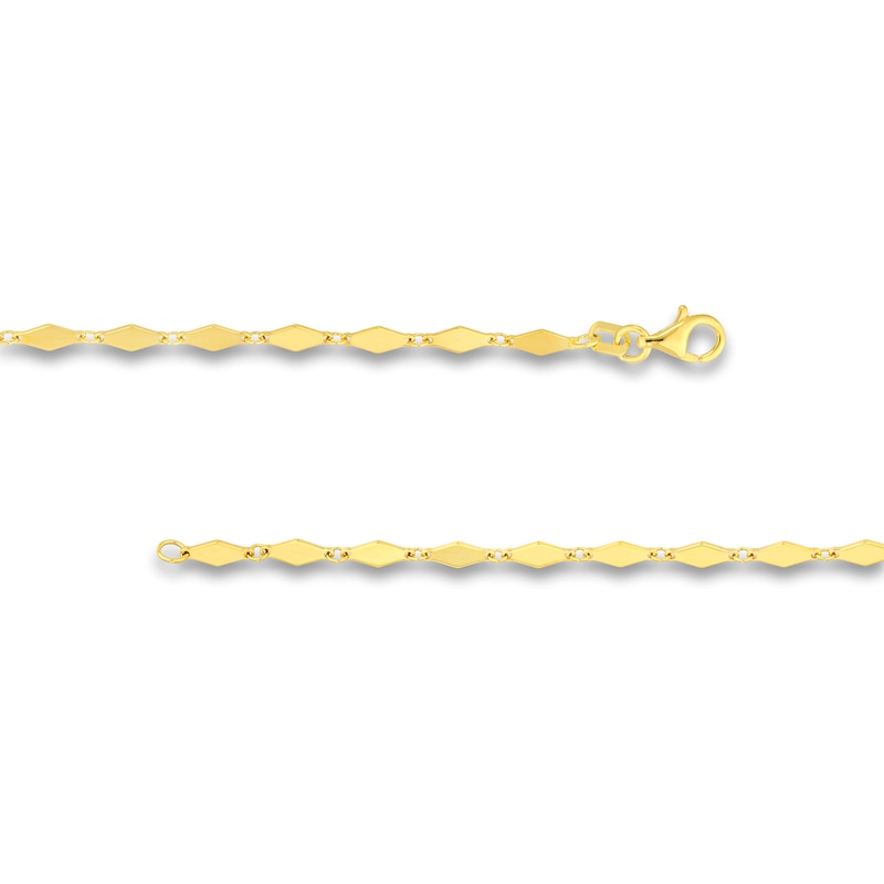 Main Image 3 of Solid Mirror Link Chain Necklace 14K Yellow Gold 18&quot; 2.66mm