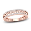 Thumbnail Image 1 of Diamond Twisted Wedding Band 1/8 ct tw Round 14K Rose Gold