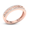 Thumbnail Image 2 of Diamond Twisted Wedding Band 1/8 ct tw Round 14K Rose Gold