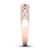 Thumbnail Image 3 of Diamond Twisted Wedding Band 1/8 ct tw Round 14K Rose Gold