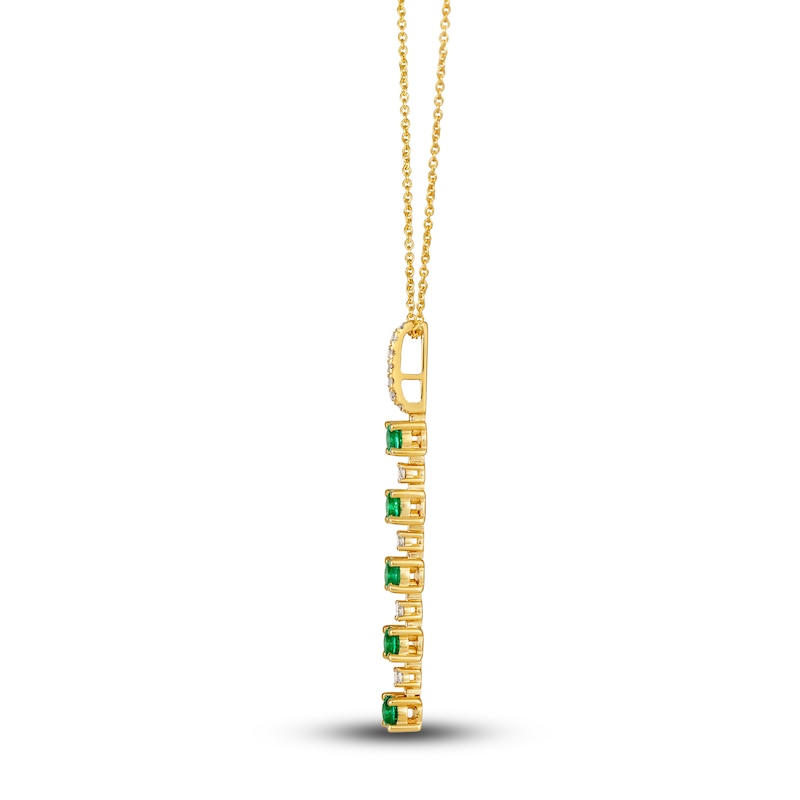 Le Vian Natural Emerald Necklace 1/8 ct tw Diamonds 14K Honey Gold