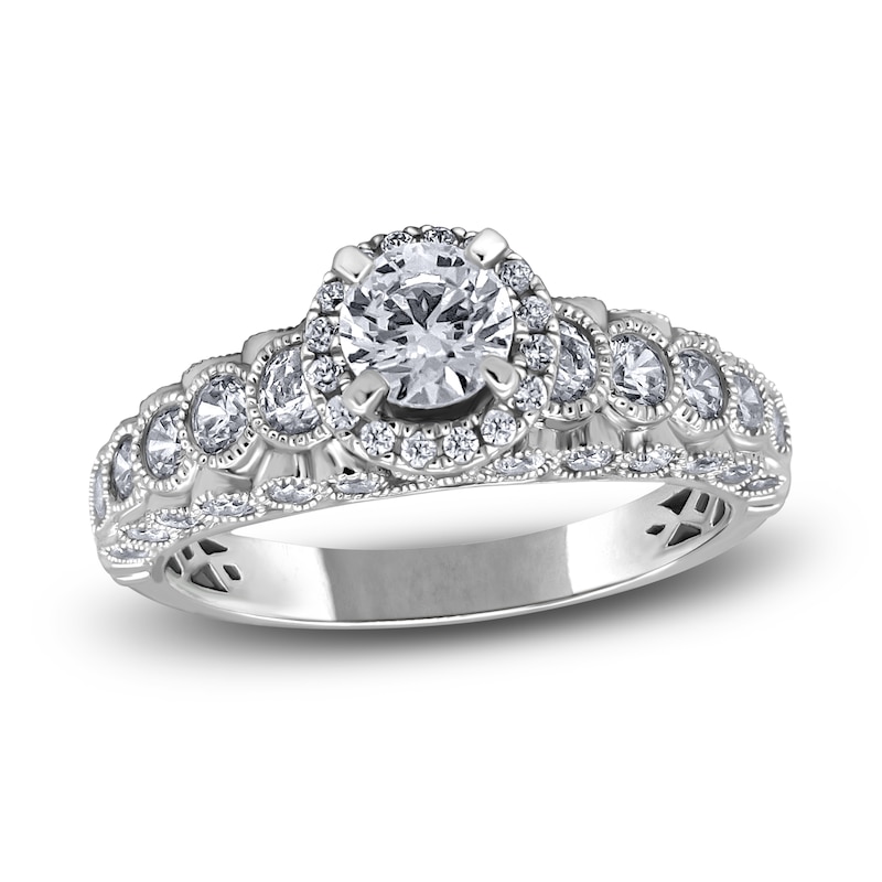 Main Image 1 of Diamond Engagement Ring 1-1/4 ct tw Round 14K White Gold