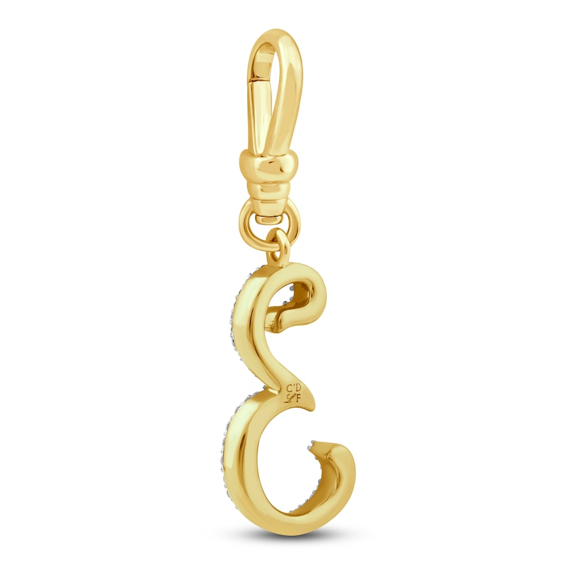 Main Image 2 of Charm'd by Lulu Frost Diamond Number 3 Charm 1/8 ct tw Pavé Round 10K Yellow Gold