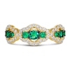 Thumbnail Image 3 of Le Vian Natural Emerald Ring 3/8 ct tw Diamonds 14K Honey Gold