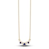 Thumbnail Image 1 of Natural Blue Sapphire Necklace 1/8 ct tw Diamonds 14K Yellow Gold 18"