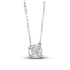 Thumbnail Image 2 of Lab-Created Diamond Solitaire Necklace 2 ct tw Round 14K White Gold 19&quot; (SI2/F)