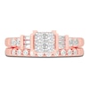 Thumbnail Image 3 of Diamond Bridal Set 1 ct tw Princess/Baguette/ Round 14K Rose Gold