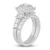 Thumbnail Image 2 of Diamond Halo Bridal Set 2 ct tw Round 14K White Gold