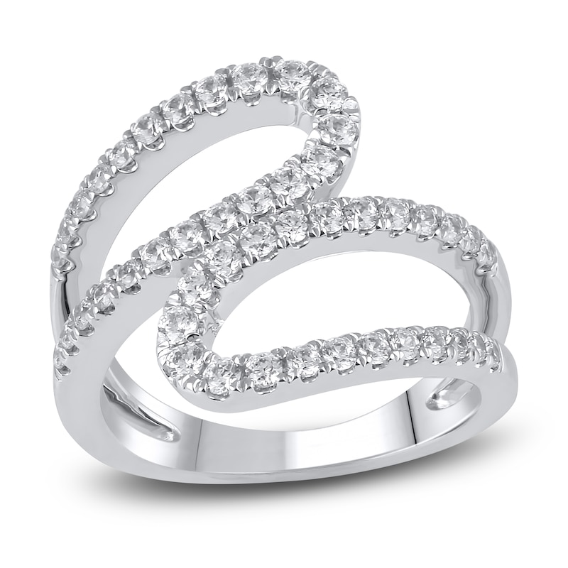 Main Image 1 of Diamond Wrap Ring 3/4 ct tw Round 14K White Gold