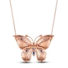 Thumbnail Image 2 of Le Vian Natural Blue Sapphire Butterfly Necklace 1-5/8 ct tw Diamonds 18K Strawberry Gold 18"