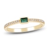 Thumbnail Image 1 of Natural Emerald Ring 1/10 ct tw Round 14K Yellow Gold