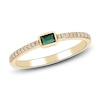 Thumbnail Image 2 of Natural Emerald Ring 1/10 ct tw Round 14K Yellow Gold