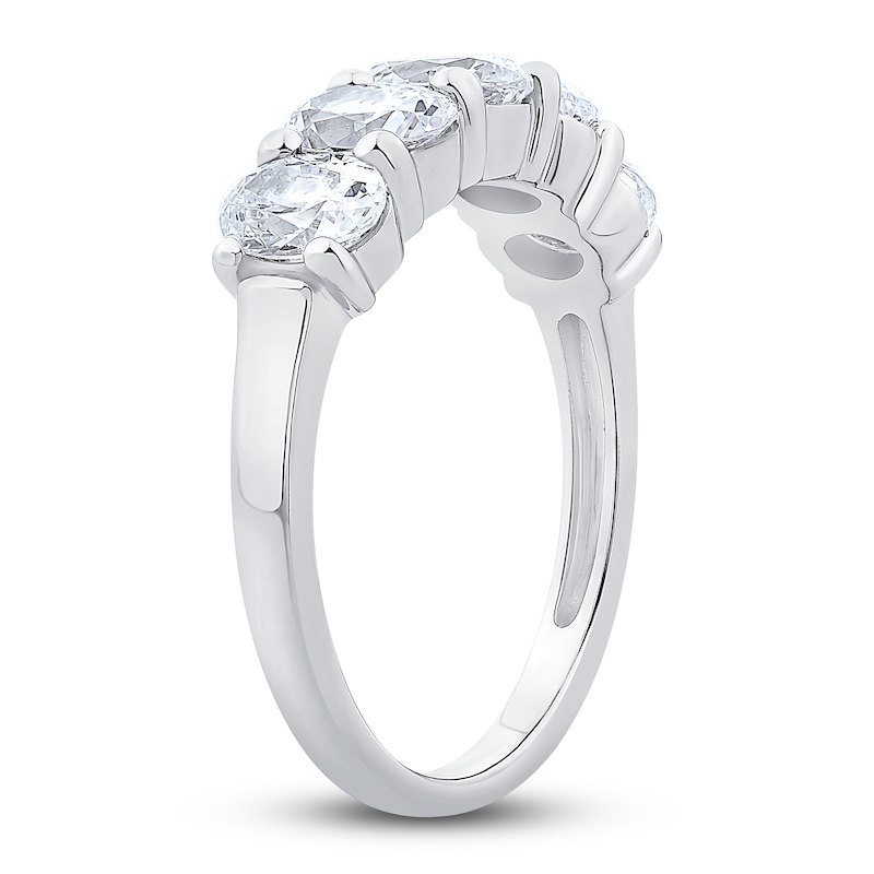 Main Image 2 of Diamond 5-Stone Anniversary Band 1-7/8 ct tw oval 14K White Gold