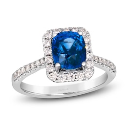 Le Vian Natural Ceylon Sapphire Ring 3/8 ct tw Diamonds 18K Vanilla Gold