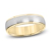 Thumbnail Image 1 of Men's Brushed Wedding Band 14K Two-Tone Gold 6.0mm