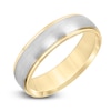 Thumbnail Image 2 of Men's Brushed Wedding Band 14K Two-Tone Gold 6.0mm