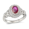 Thumbnail Image 0 of Le Vian Oval-Cut Natural Ruby Ring 5/8 ct tw Diamonds Platinum