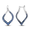 Thumbnail Image 2 of Le Vian Natural Blue & White Sapphire Earrings 14K Vanilla Gold