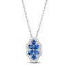 Thumbnail Image 0 of Le Vian Natural Blue Sapphire & Diamond Pendant Necklace 1/5 ct tw Platinum