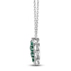 Thumbnail Image 1 of Le Vian Natural Emerald & Diamond Pendant Necklace 1/5 ct tw Platinum