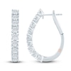 Thumbnail Image 1 of Pnina Tornai Diamond Hoop Earrings 2 ct tw Round 14K White Gold